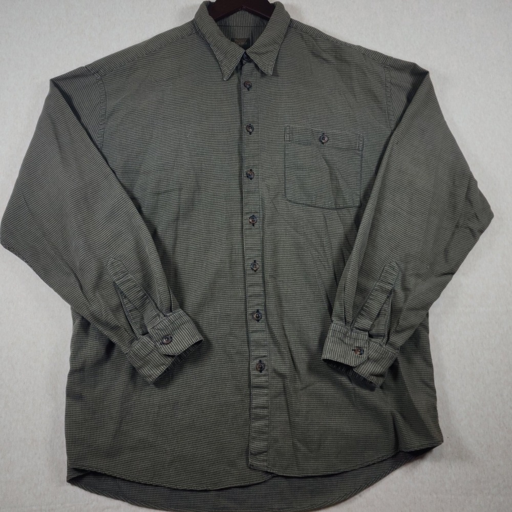 Scott Barber Geometric Grid Button Down Shirt XL Cotton Made in USA Gorpcore